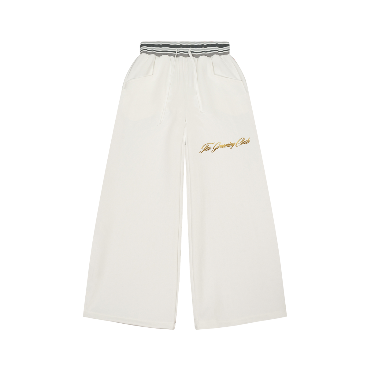 Striped Waist Wide Leg Pants