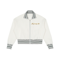 Striped Rib Collar Zip Jacket